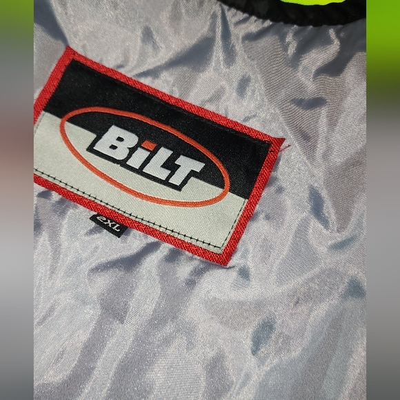 BILT EUC MENS SIZE 2XL FLORESCENT PADDED LINED WATERPROOF MOTORSPORT BIKING COAT - Picture 12 of 12